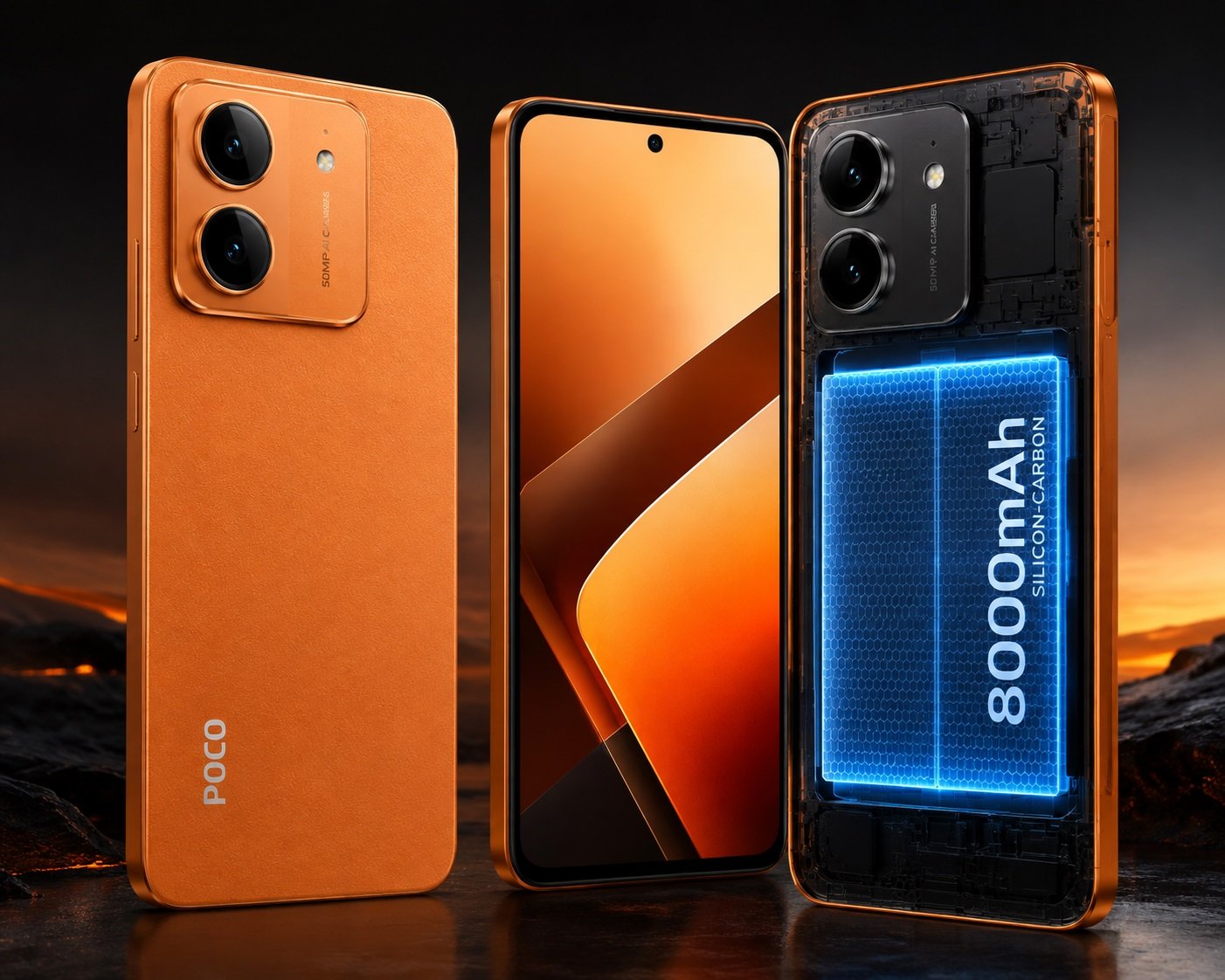 Poco M8 Power дебютував в Індії за 24 999 рупій, батарея 8000 мА·год на кремній-вуглецевій технології